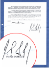 La signature de Nicolas Sarkozy